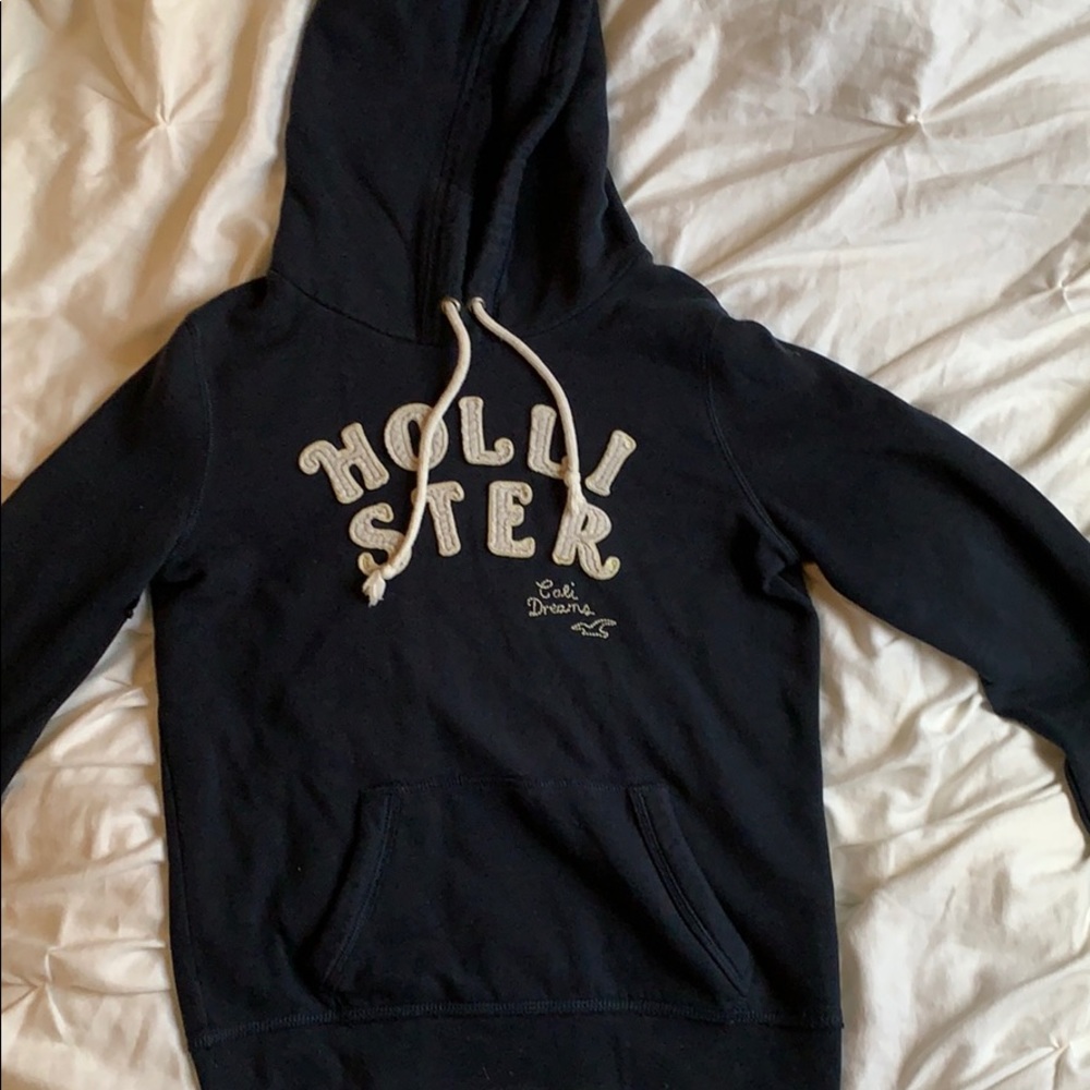 Large Navy Blue Hollister hoodie